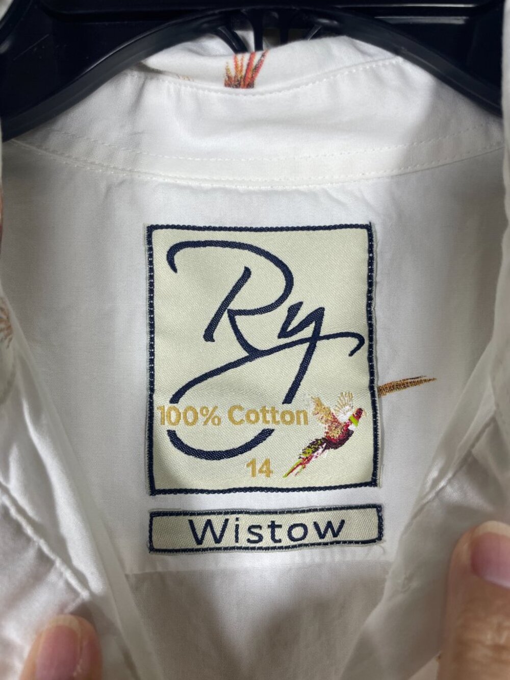 RY Women's Cotton Pheasant Print Henley Shirt Wistow Size: 14 - Picture 4 of 5